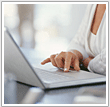 Writer or Freelancers working at a laptop. 